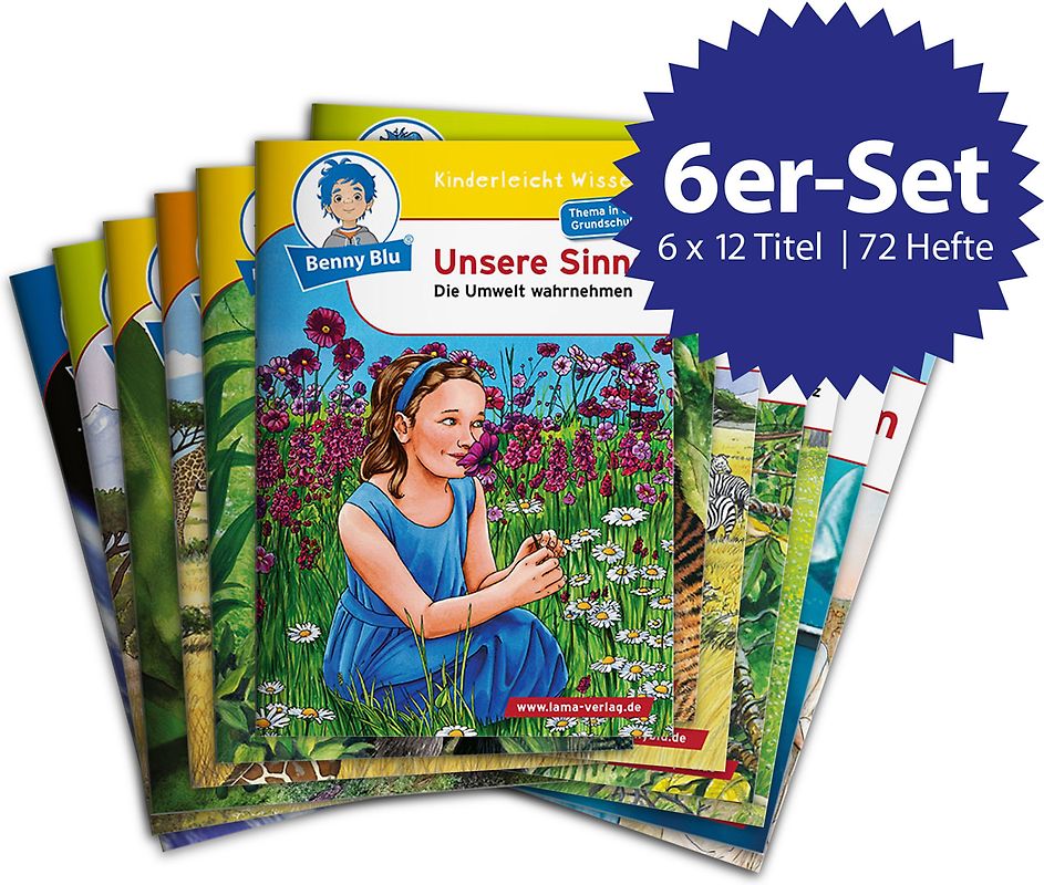 Benny Blu - Set Bleib gesund 12 x 6 Titel ( 72 Wissensbücher )