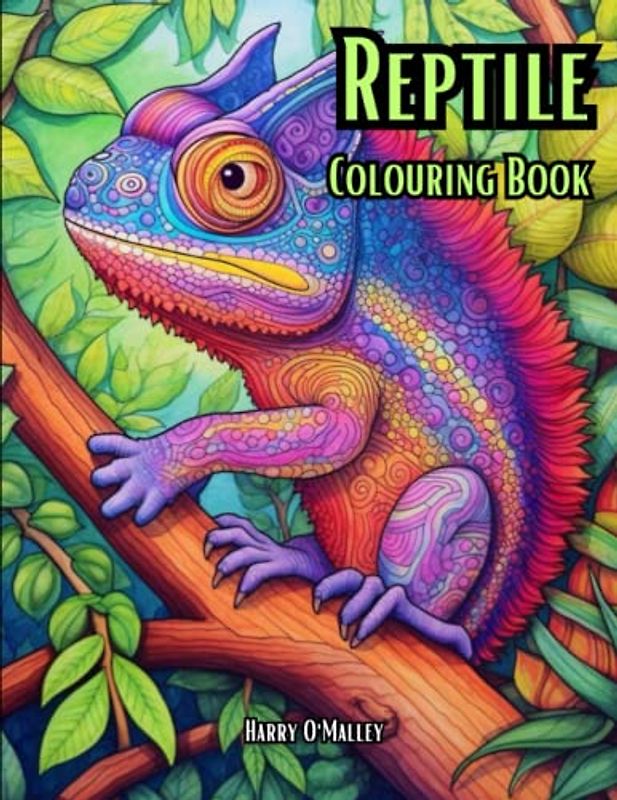 Reptile Colouring Book: Colouring book filled with Crocodiles, lizards, snakes, turtles and more!