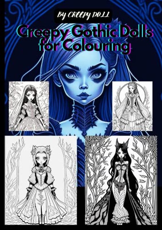 Creepy Gothic Dolls for Colouring