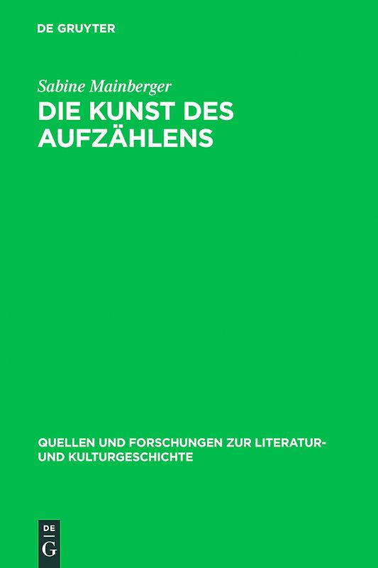Die Kunst des Aufzählens