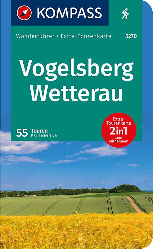 KOMPASS Wanderführer Vogelsberg-Wetterau, 55 Touren mit Extra-Tourenkarte