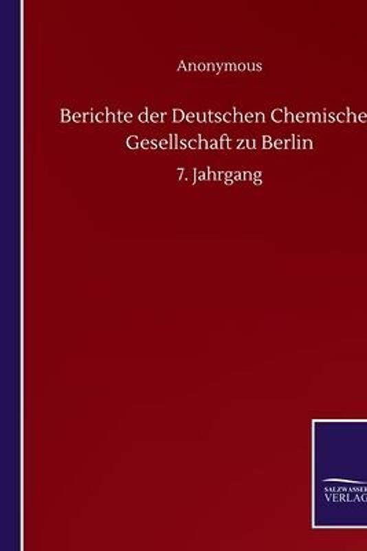 Berichte der Deutschen Chemischen Gesellschaft zu Berlin