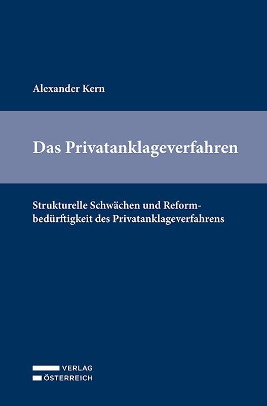 Das Privatanklageverfahren