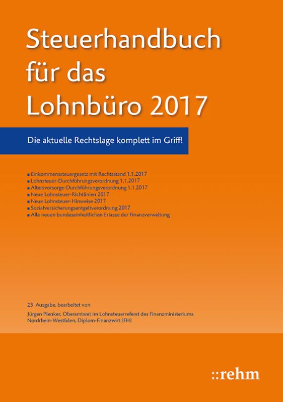 Steuerhandbuch für das Lohnbüro 2017