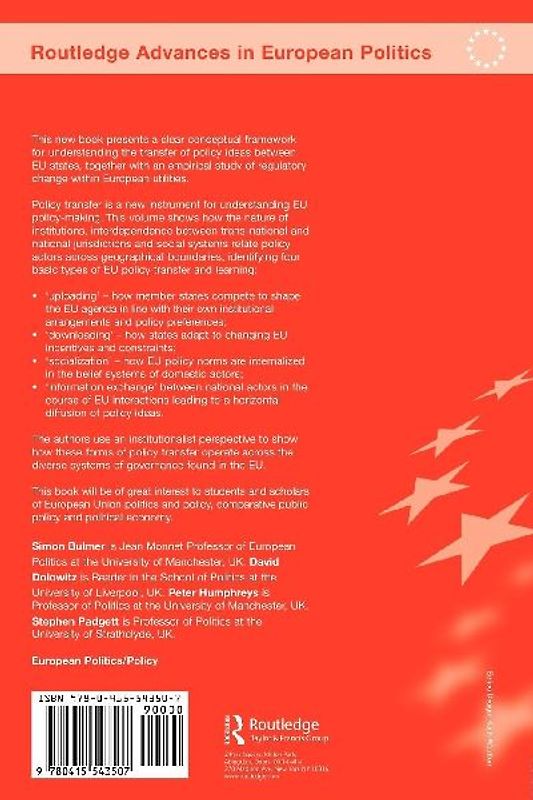 Policy Transfer in European Union Governance