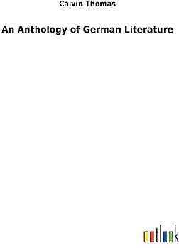 An Anthology of German Literature