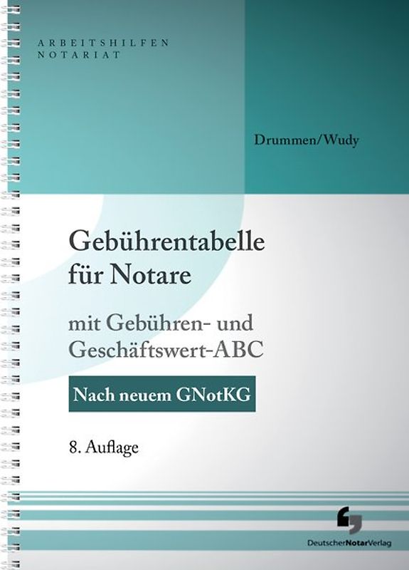 Gebührentabelle für Notare