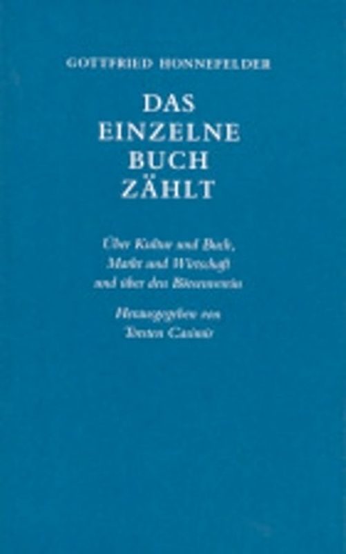 Das einzelne Buch zählt