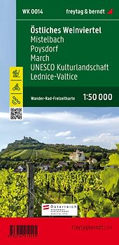 freytag & berndt Wanderkarte WK 0014 Östliches Weinviertel - Mistelbach - Poysdorf - March - UNESCO Kulturlandschaft Lednice-Valtice 1:50.000