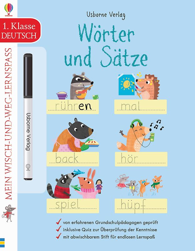 Mein Wisch-und-weg-Lernspaß: Wörter und Sätze (1. Klasse)