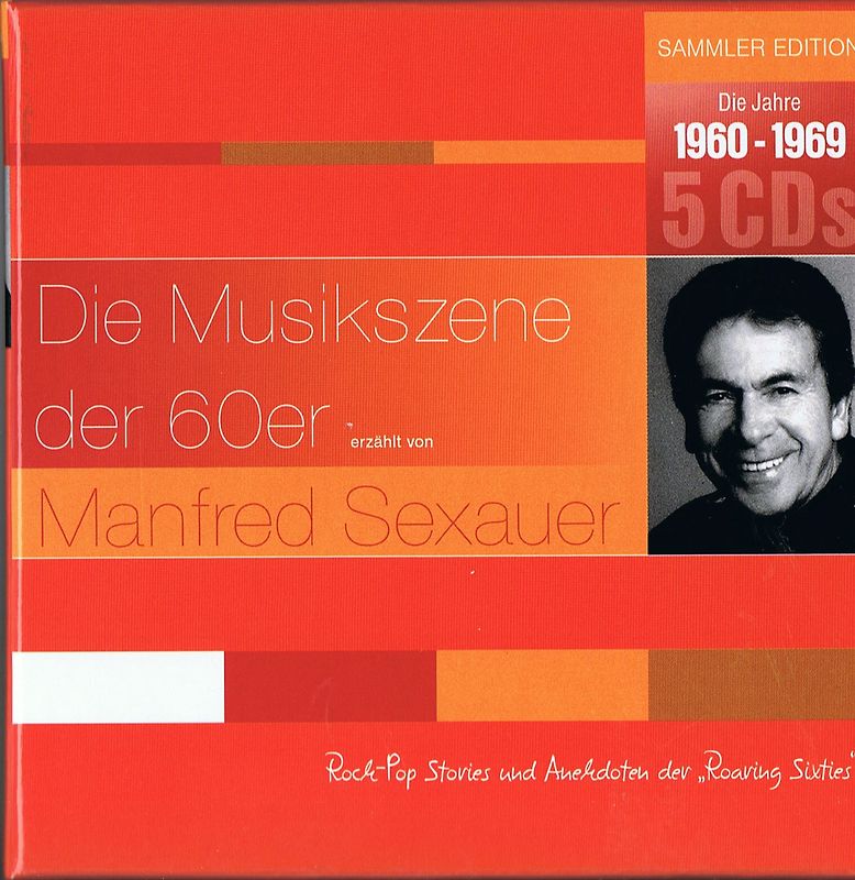 Die Musikszene der 60er, Hörbuch-Box mit 5 CDs, erzählt von Manfred Sexauer