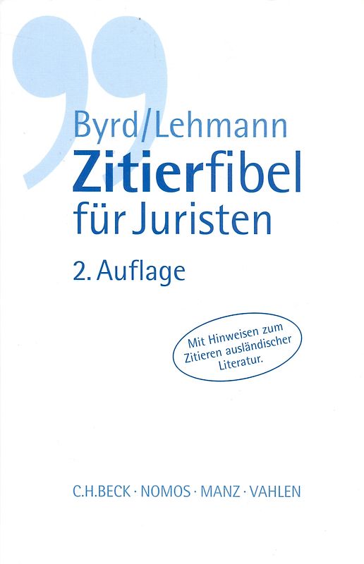 Zitierfibel für Juristen