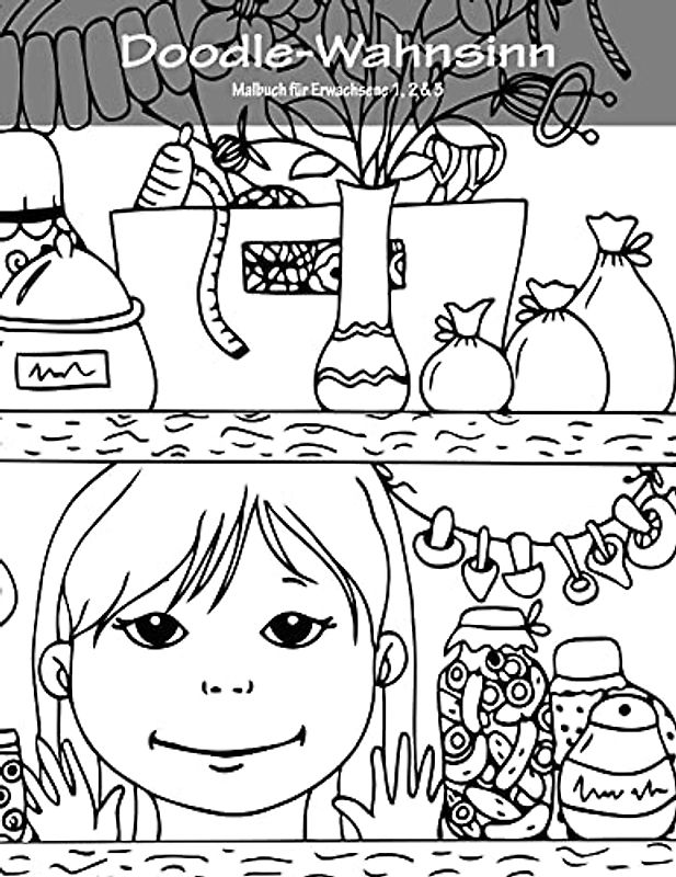 Doodle-Wahnsinn-Malbuch für Erwachsene 1, 2 & 3