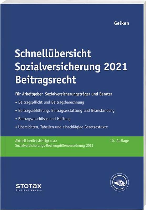 Schnellübersicht Sozialversicherung 2021 Beitragsrecht
