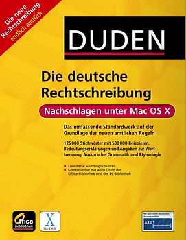 DUDEN: Die deutsche Rechtschreibung - Nachschlagen unter Mac OS X MacOS