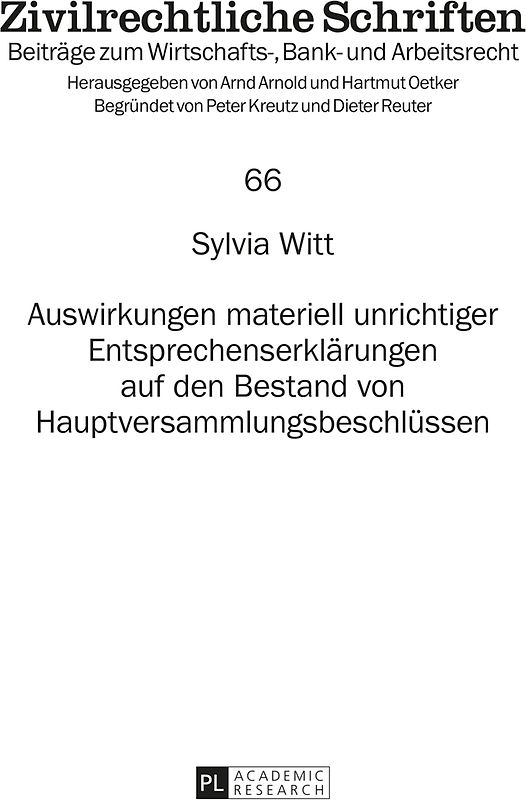Auswirkungen materiell unrichtiger Entsprechenserklärungen auf den Bestand von Hauptversammlungsbeschlüssen