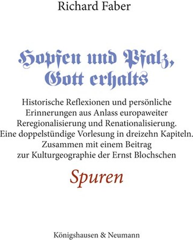 Hopfen und Pfalz, Gott erhalts