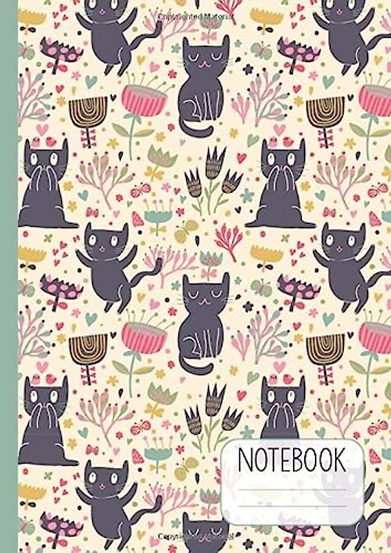 Notebook: A4 Cute Cats Sketchbook and Journal (Large)