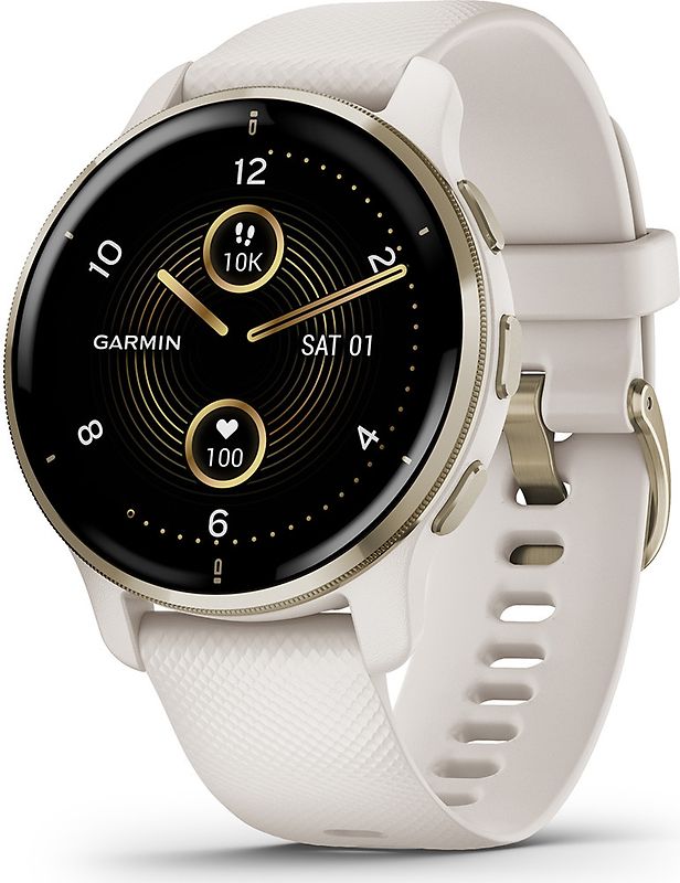 Garmin Venu 2 Plus 43 mm or avec bracelet en silicone beige [Wi-Fi]