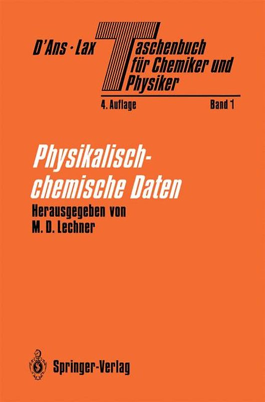 Taschenbuch für Chemiker und Physiker