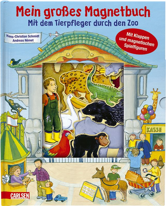 Mein großes Magnetbuch: Mit dem Tierpfleger durch den Zoo