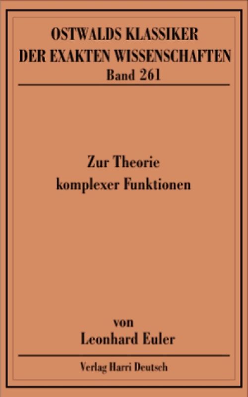 Zur Theorie komplexer Funktionen