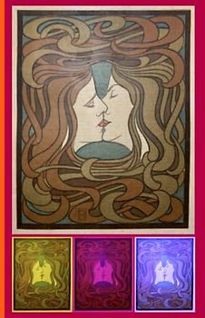 Ancient Art nouveau Notebook with modern Pop Art Design as Diary, Journal or Sketchbook for Ideas & Drawings: with blank pages (Jugendstil-Notizbücher)