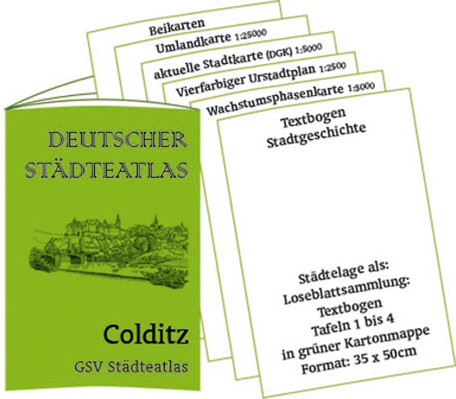 Stadtmappe Colditz - Deutscher Städteatlas