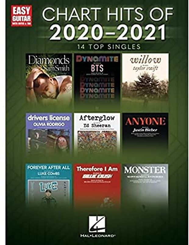 Chart Hits of 2020-2021 (Easy Guitar with Notes & Tab)