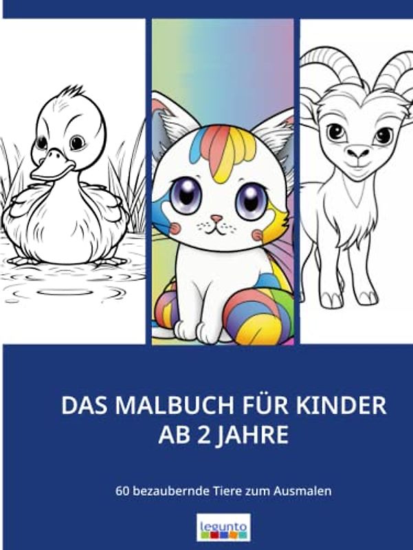 Das Malbuch für Kinder ab 2 Jahre - 60 bezaubernde Tiere zum Ausmalen: Ein wunderschönes Geschenk für Mädchen und Jungen ab 2 Jahren, das ihre ... und viel Spaß beim Ausmalen garantiert.