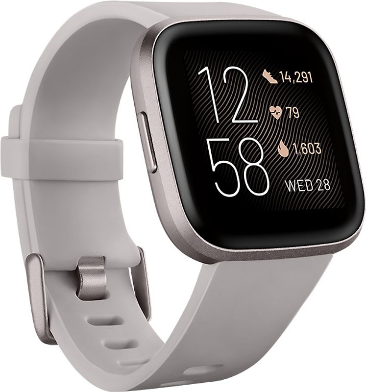 FitBit Versa 2 40 mm aluminium gris et bracelet silicone gris [Wi-Fi]