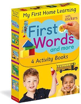 First Words and More: 4 Activity Book Boxed Set with Stickers