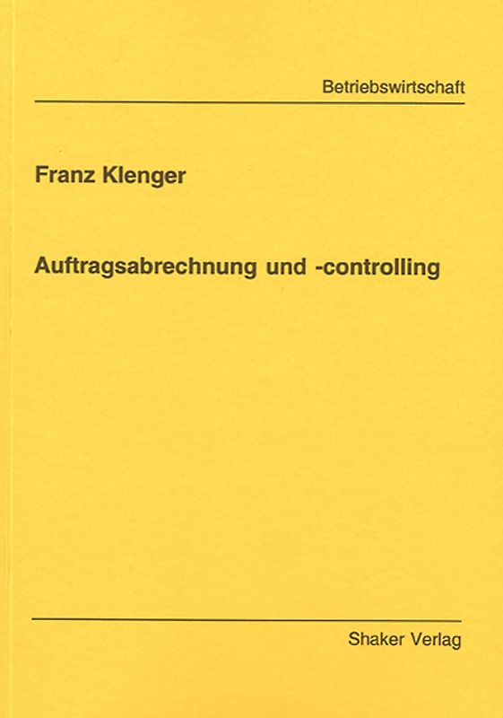 Auftragsabrechnung und -controlling