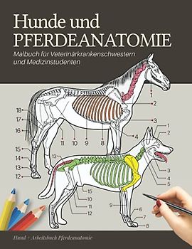 Hunde und Pferdeanatomie Malbuch für Veterinärkrankenschwestern und Medizinstudenten - Hund + Arbeitsbuch Pferdeanatomie: Lernen Sie den ... Pferdeanatomie | anatomie der haustiere
