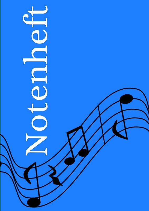 Notenheft: DIN A4 Notenlinienheft | 30 Seiten mit 12 Notenzeilen / Systeme pro Blatt | Papier 90g/m² | Musikheft mit Notenlinien