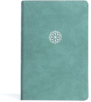 CSB Personal Size Giant Print Bible, Earthen Teal Leathertouch, Indexed