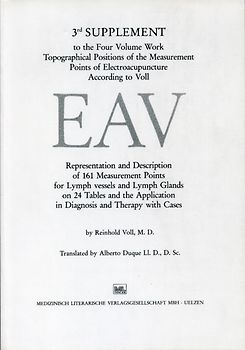 Topographic position of the measurement points in electro-acupuncture / 3rd Supplement