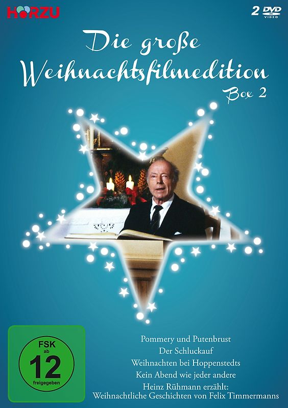 Die große Weihnachtsfilmedition Box 2 - Pommery und Putenbrust / Der Schluckauf und Weihnachten bei den Hoppenstedts / Kein Abend wie jeder andere / Heinz Rühmann erzählt: Weihnachtliche Geschichten von Felix Timmermanns [2 DVDs] DVD