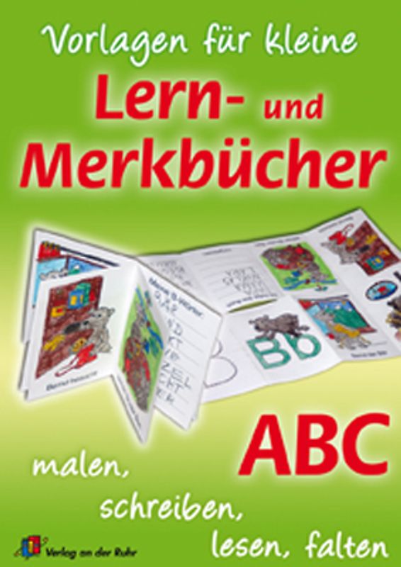 Vorlage für kleine Lern- und Merkbücher - ABC. Malen, schreiben, lesen, falten