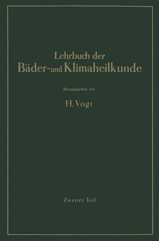 Lehrbuch der Bäder- und Klimaheilkunde
