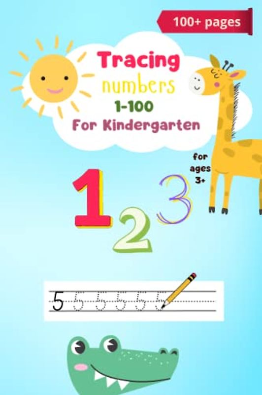 Tracing numbers 1-100 for kindergarten: Practice to trace numbers from 0 to 100 for kids 3+