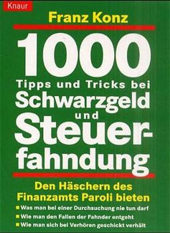 1000 Tips und Tricks bei Steuerfahndung