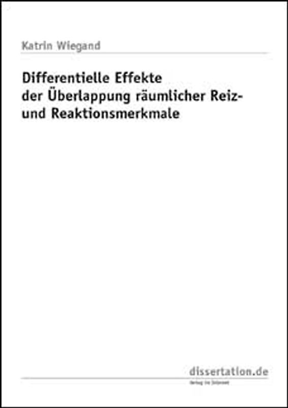 Differentielle Effekte der Überlappung räumlicher Reiz- und Reaktionsmerkmale