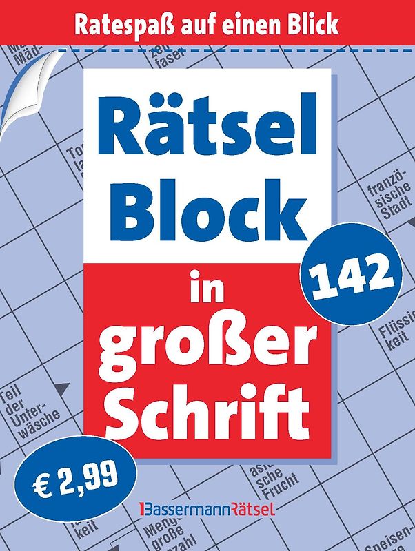Rätselblock in großer Schrift 142 (5 Exemplare à 2,99 €)