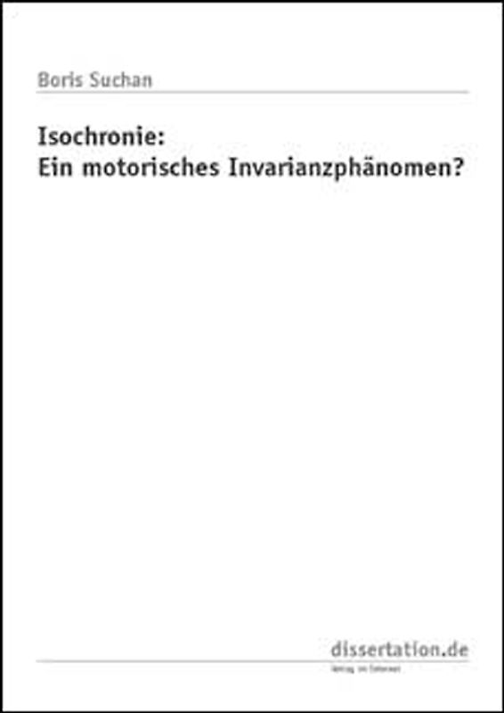 Isochronie: Ein motorisches Invarianzphänomen?