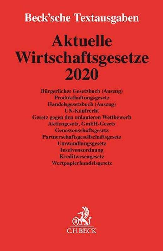 Aktuelle Wirtschaftsgesetze 2020