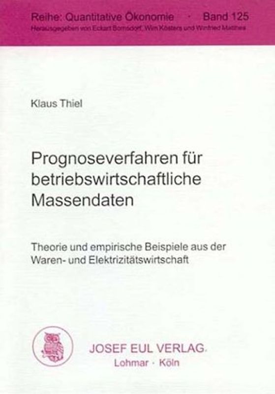 Prognoseverfahren für betriebswirtschaftliche Massendaten