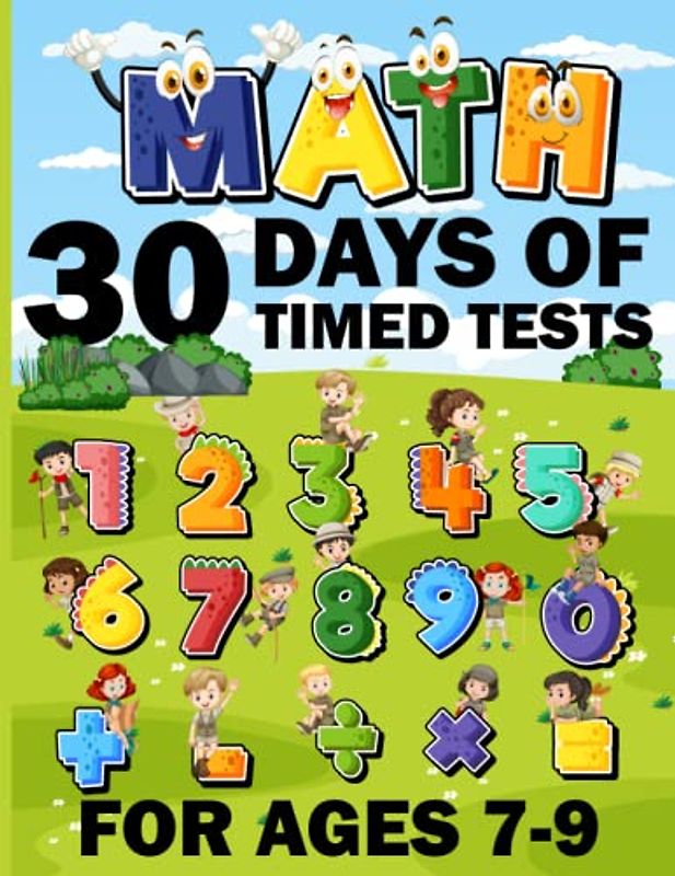 30 days of timed tests workbook multiplication and division addition subtraction ages 7-9: 630 Timed Maths Drills Test easy hard Difficult | ... Activity Book Paperback (Alegbra Workbooks