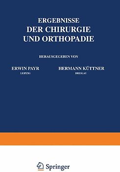 Ergebnisse der Chirurgie und Orthopädie
