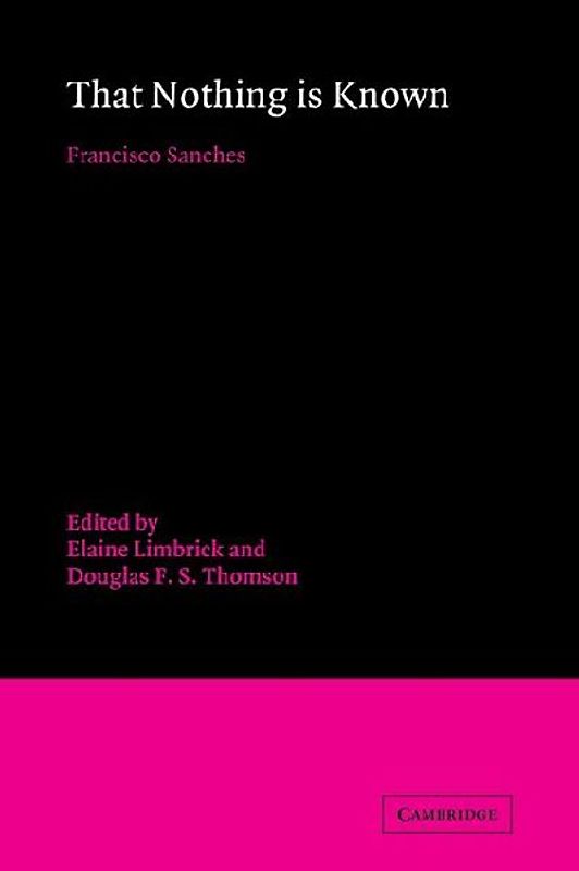 That Nothing Is Known